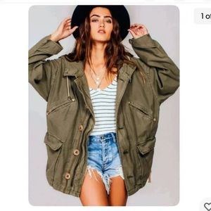 Free People Utility Hooded Jacket, Sz S